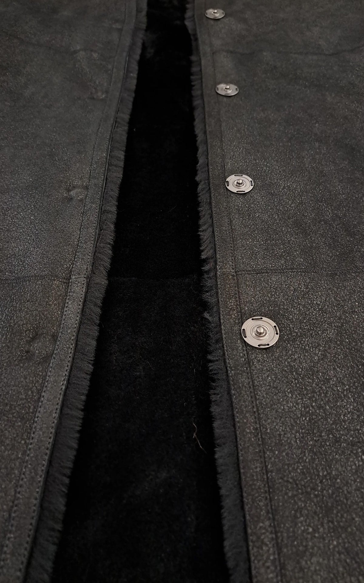 Manteau réversible peau lainée Giorgina noir 11