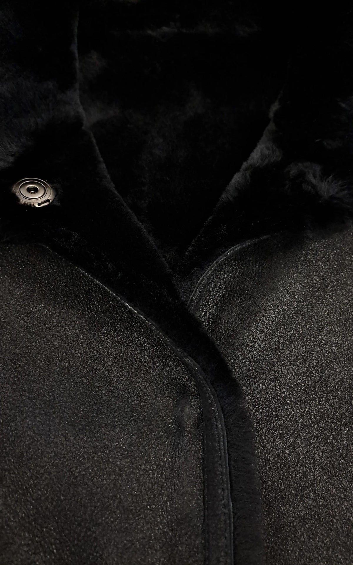 Manteau réversible peau lainée Giorgina noir 12