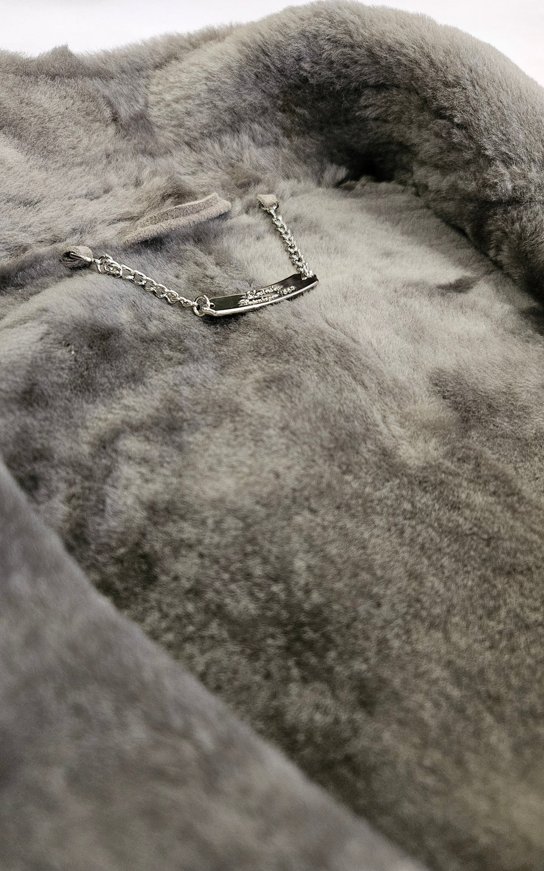 Blouson peau lainée mouton Iker gris