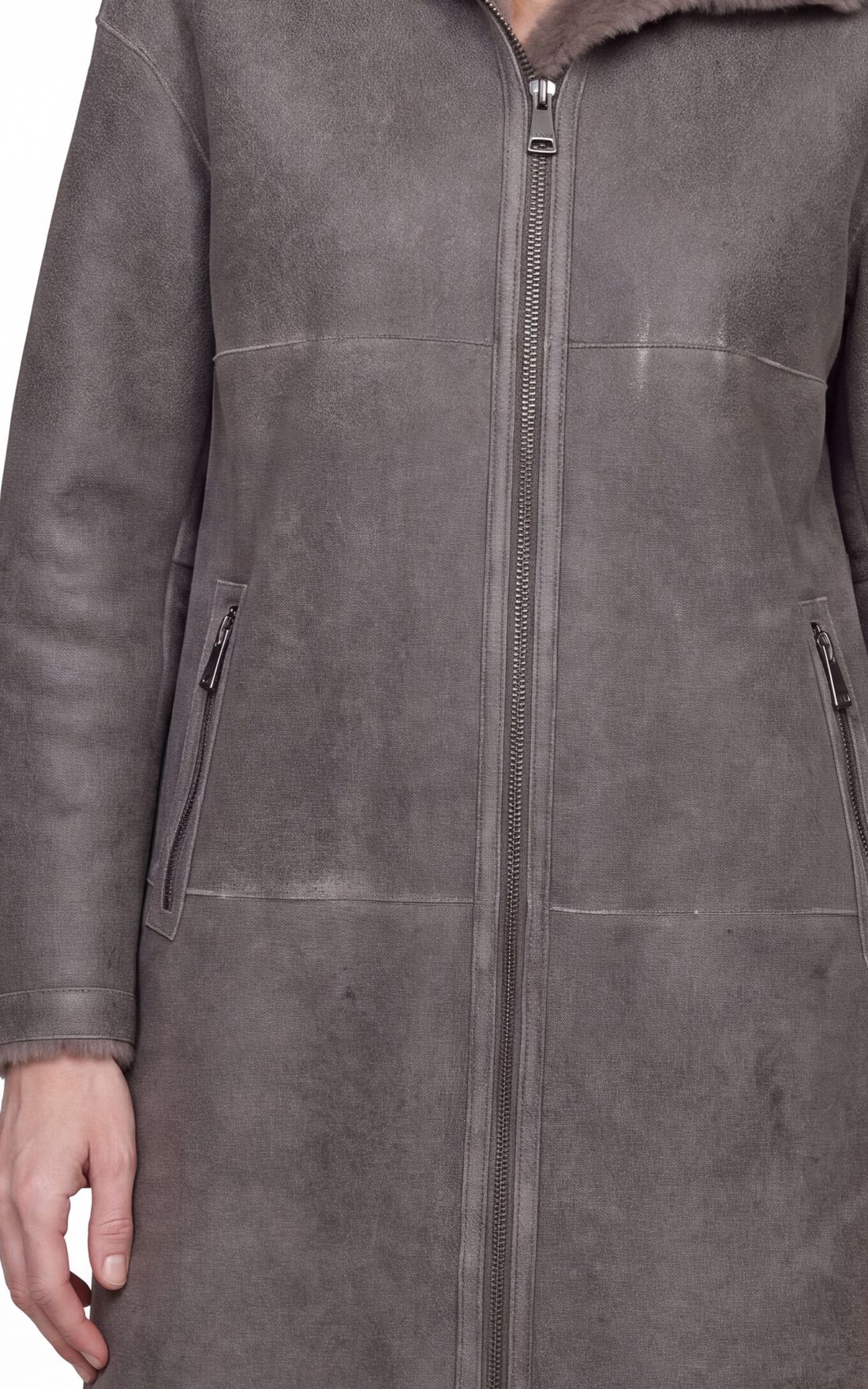 Brown shearling coat