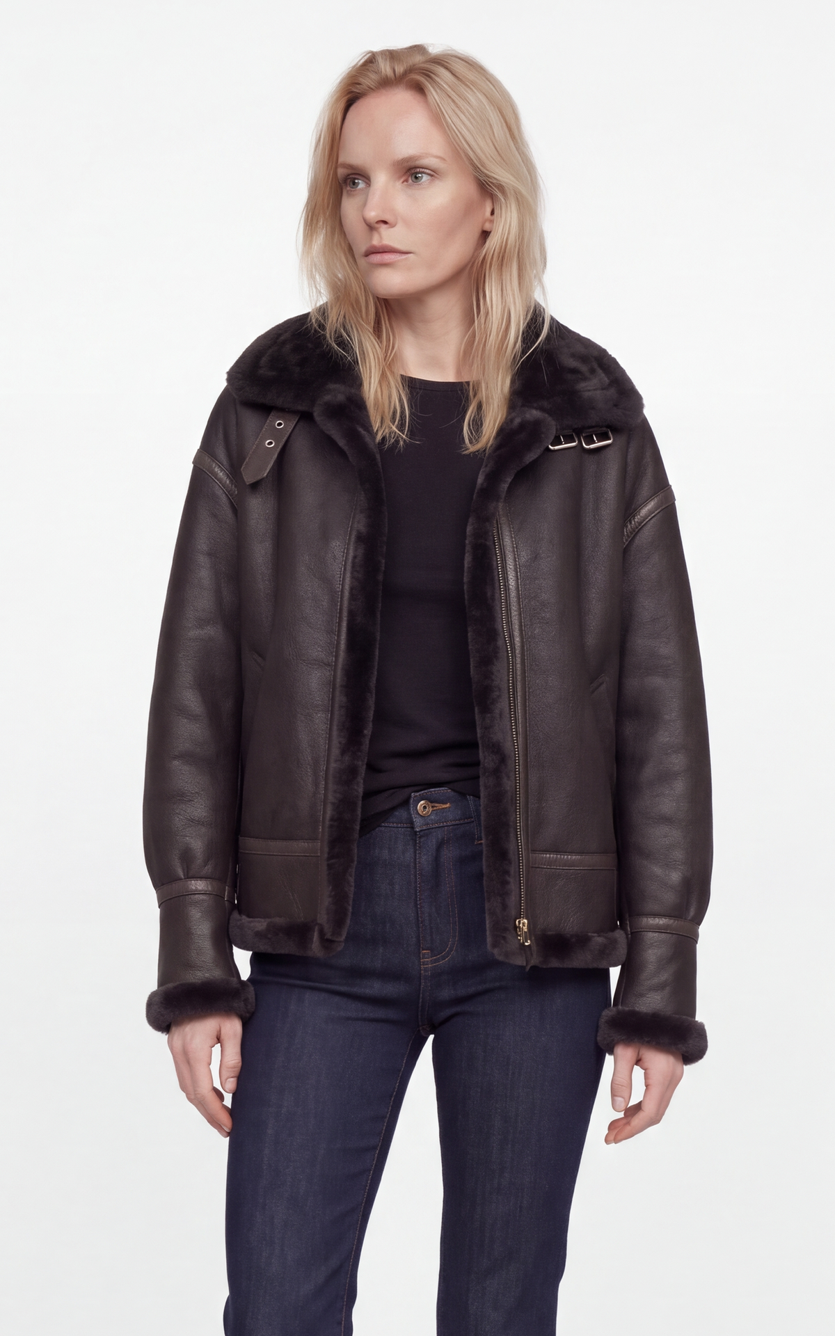 Bombardier cuir Justine marron 1