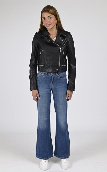 Blouson perfecto cuir Yoko noir