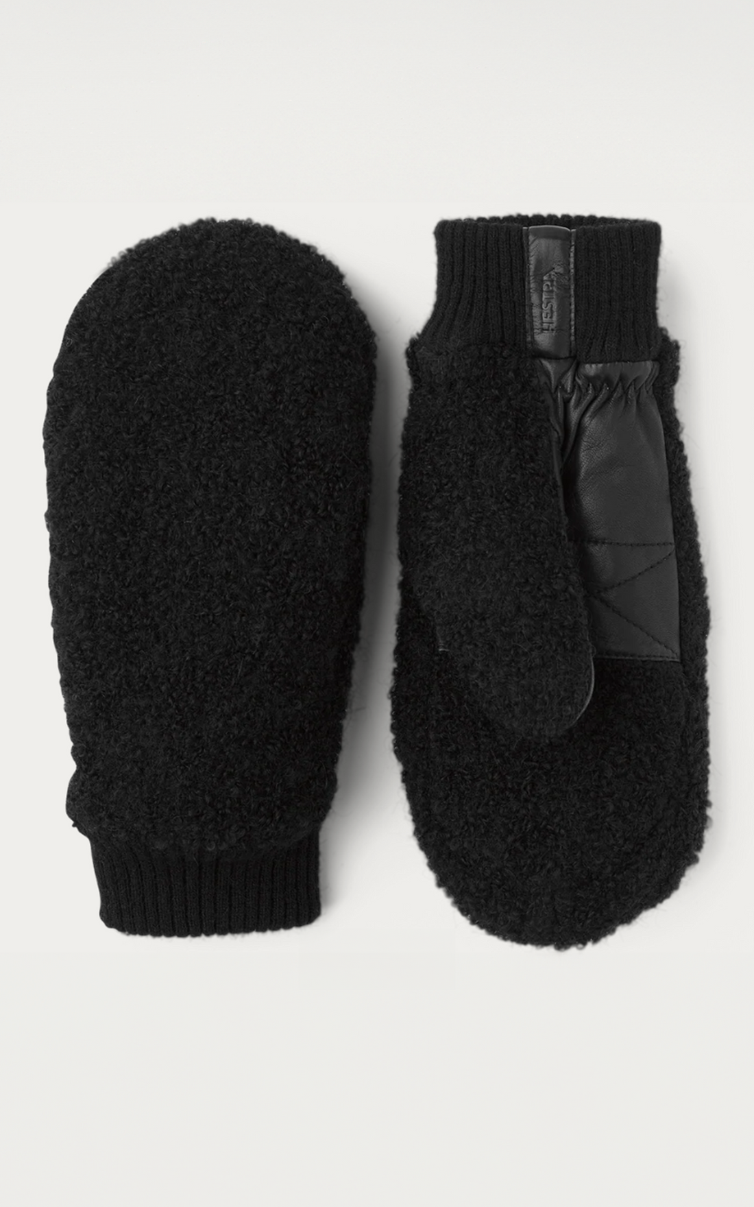 Moufles laine alpaga noir