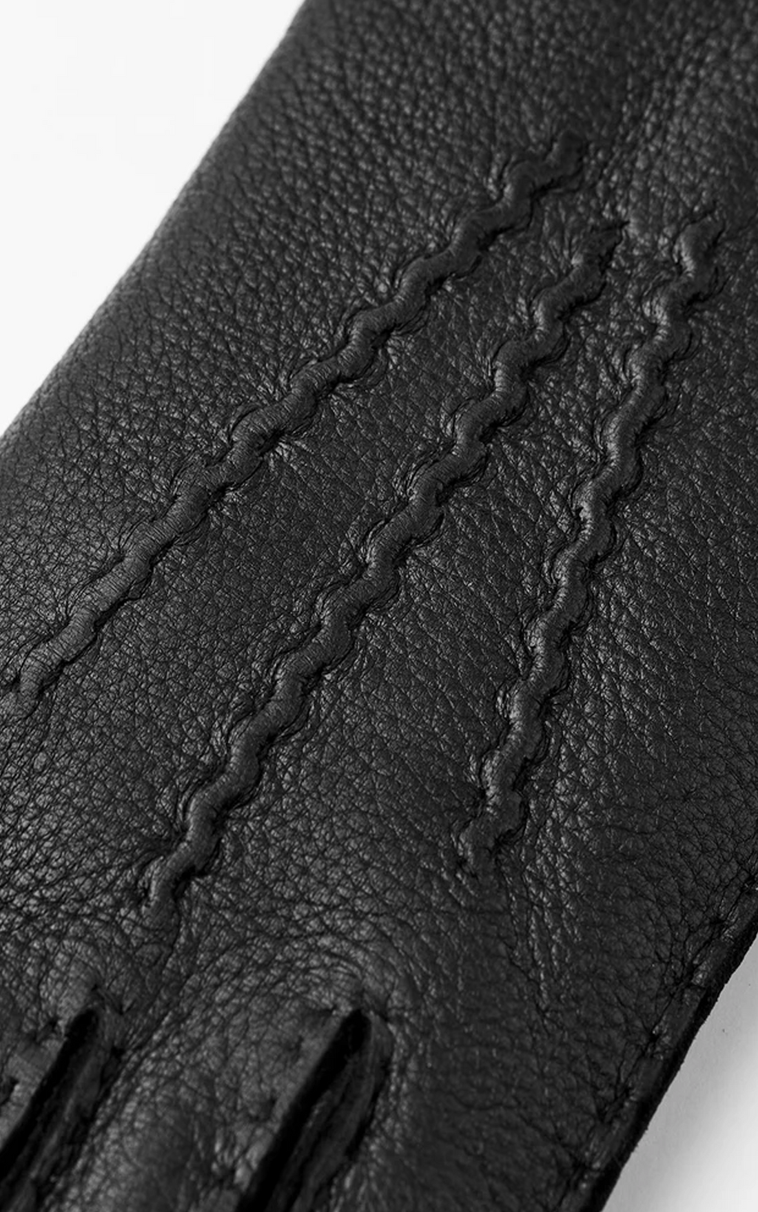 Guantes de cuero de ciervo negro