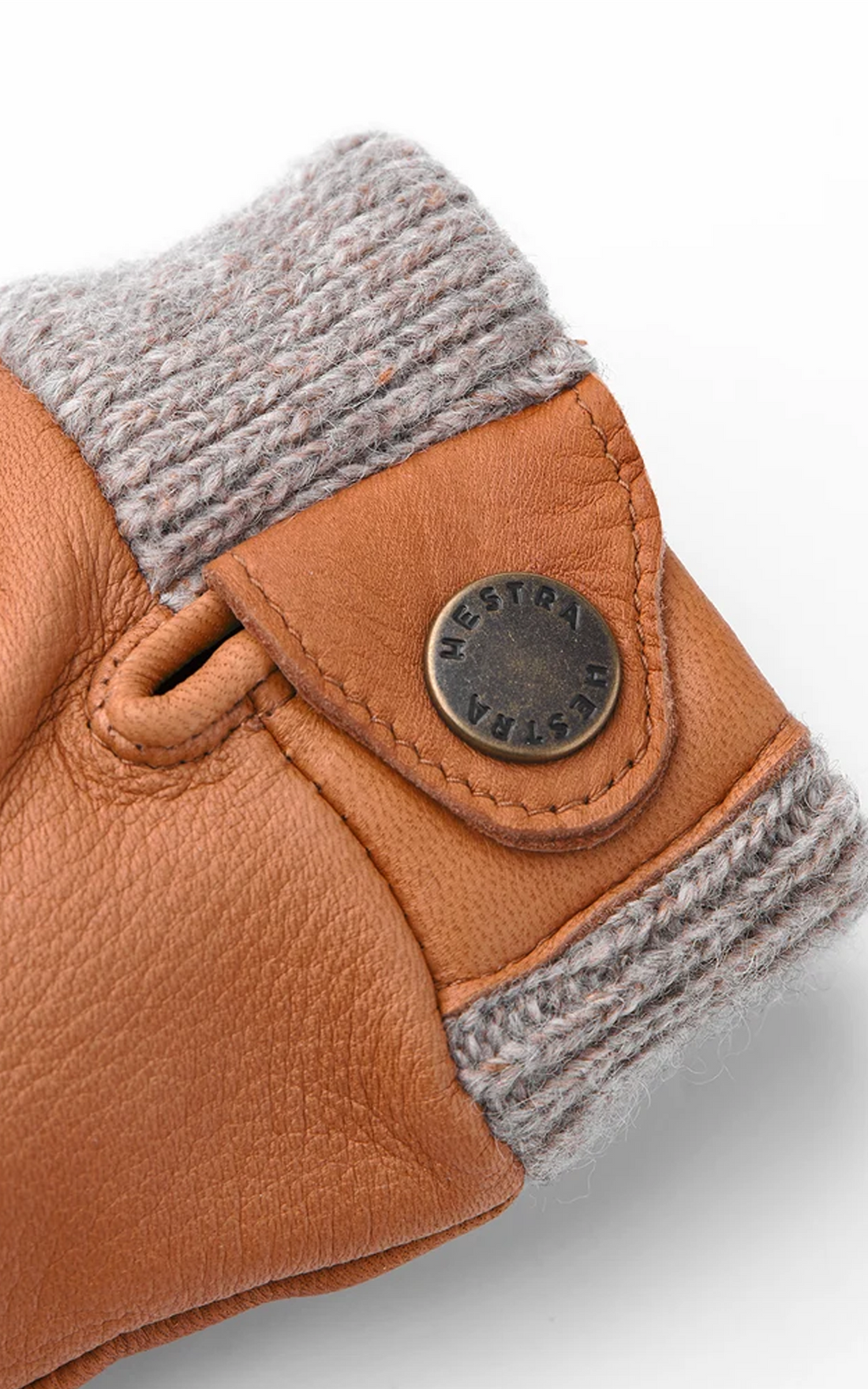 Guantes de cuero de ciervo color camel