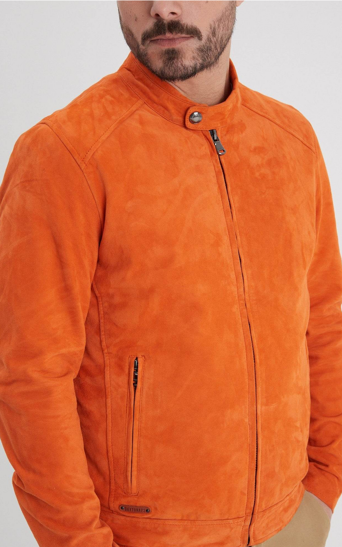 Blouson daim Delf orange