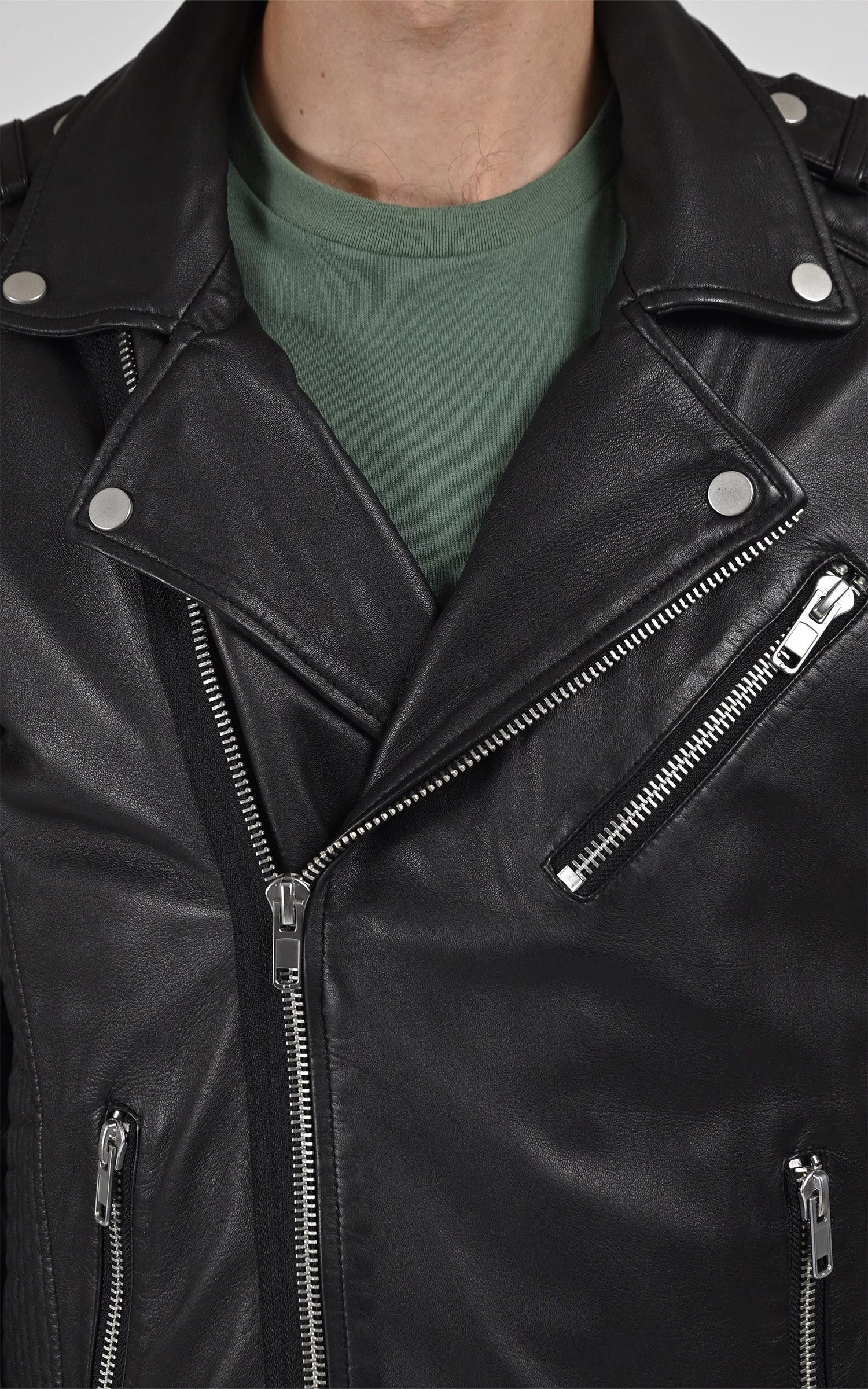 Blouson perfecto cuir Hipster Noir 5