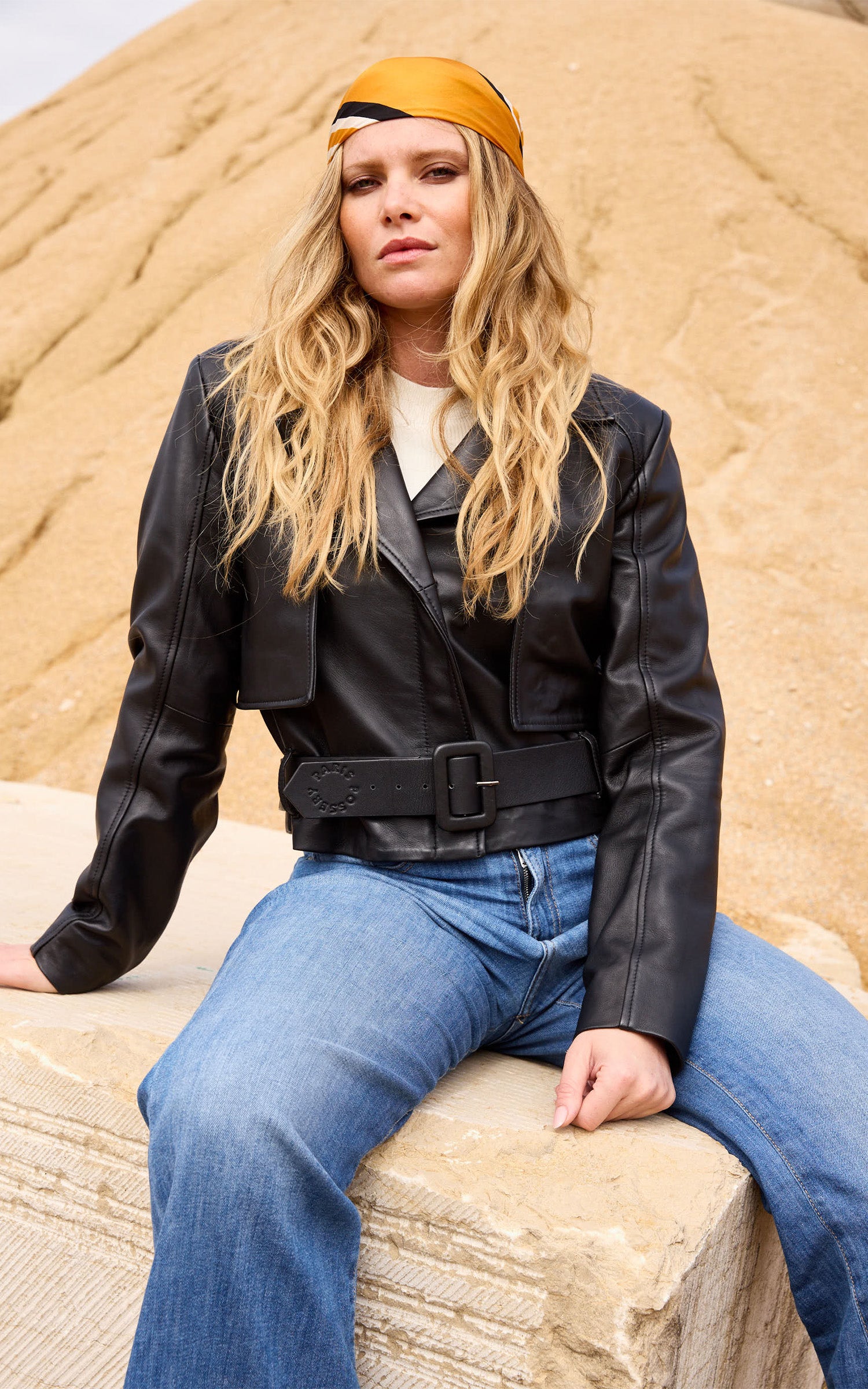 Veste en cuir Joliette noir 6