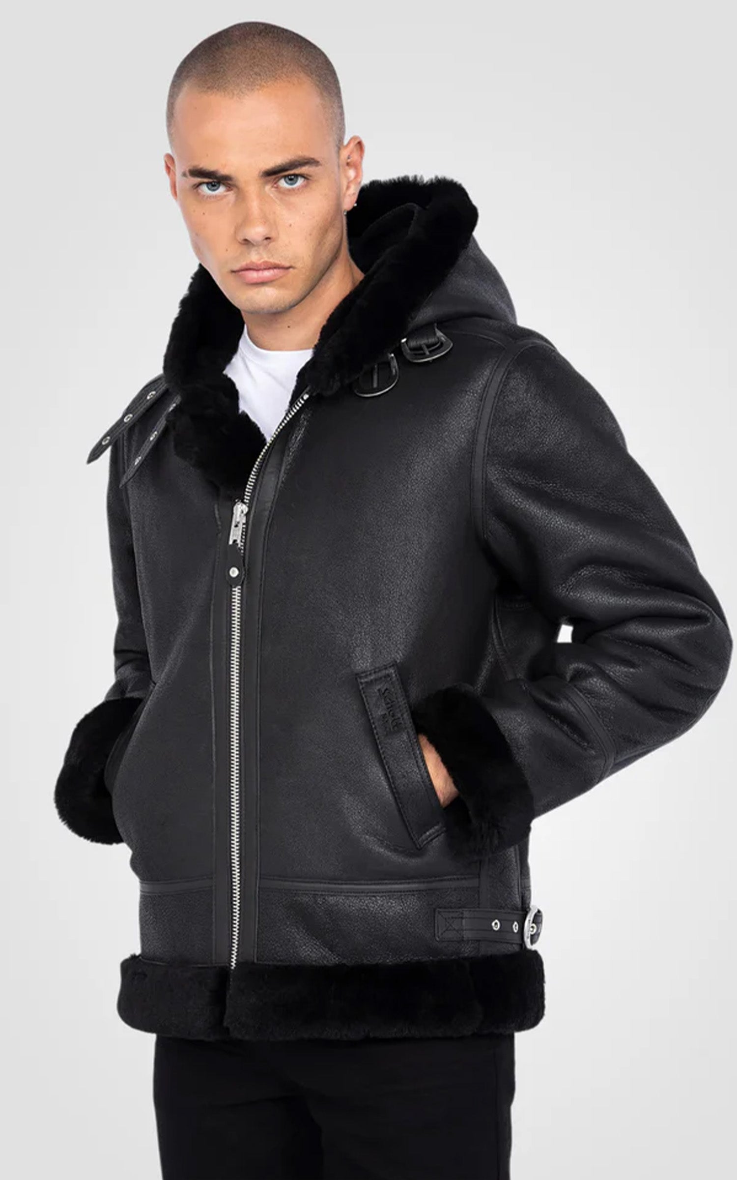 Bombardier cuir mouton B-3 noir 1