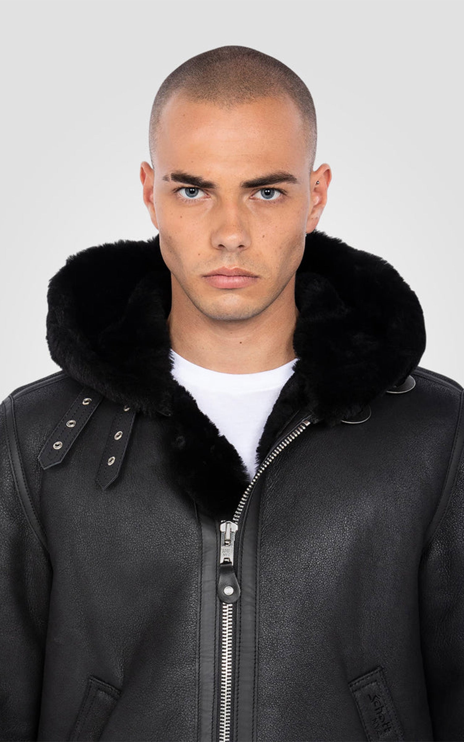 Bombardier cuir mouton B-3 noir