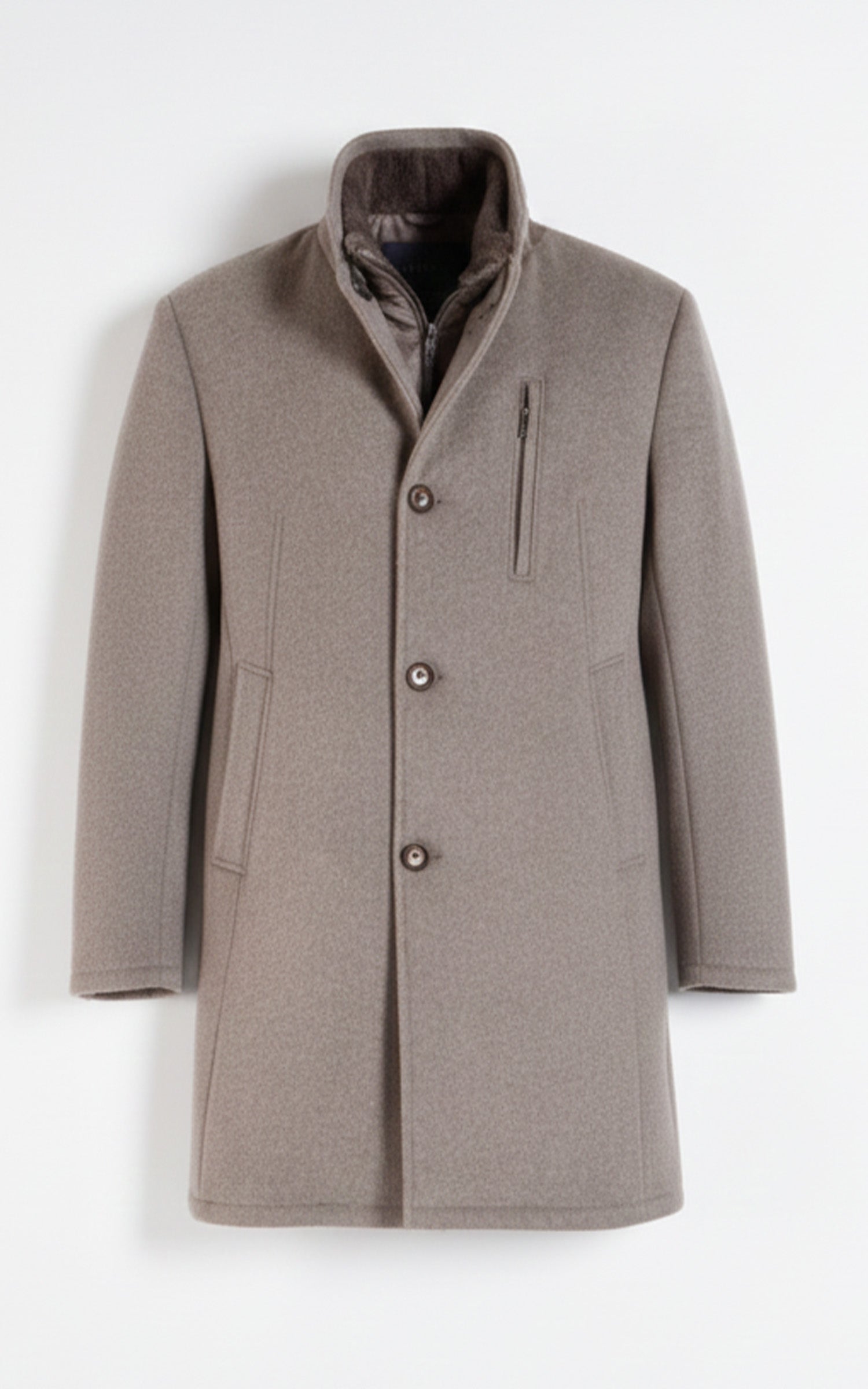 Manteau en laine taupe 2