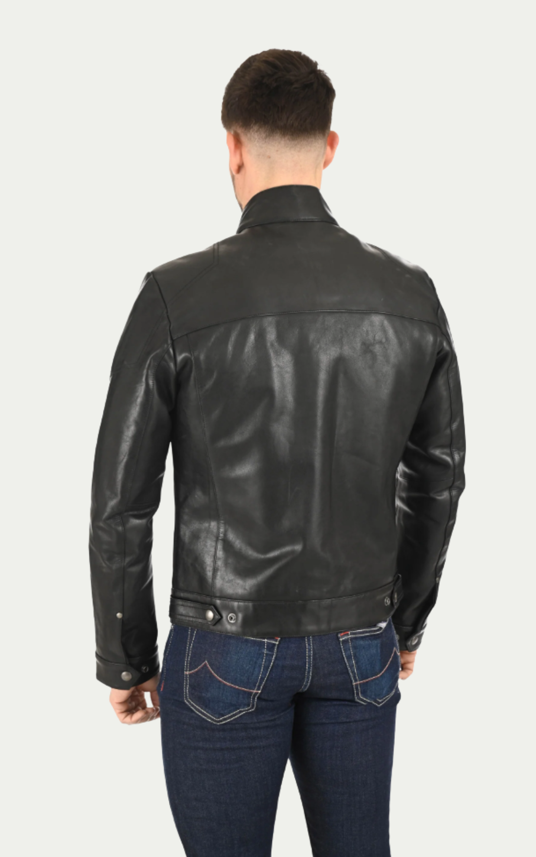 Blouson en cuir Bristol noir