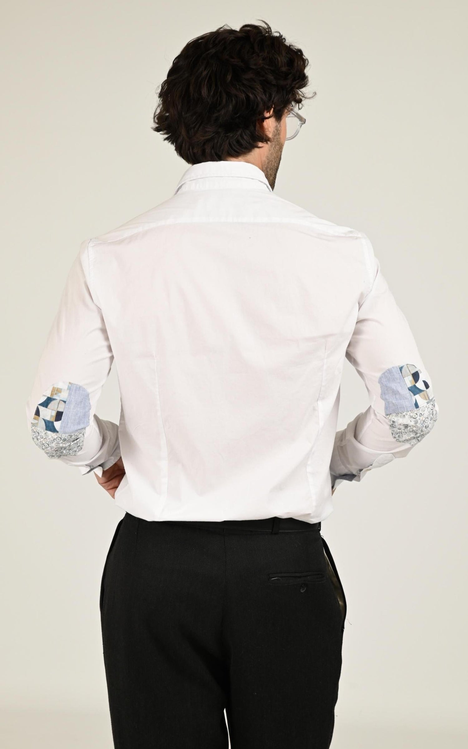 Chemise Textile Homme Bob, modèle Rabby 517 de couleur bianco 5