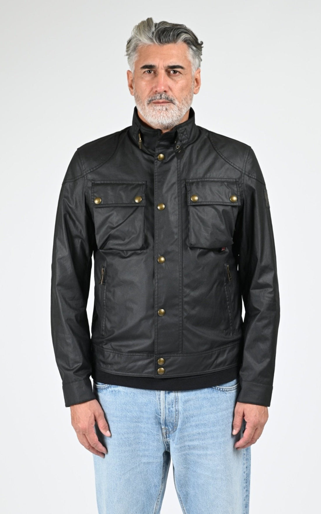 Blouson Textile Homme Belstaff, modèle Racemaster jacket 105306 de couleur faded olive