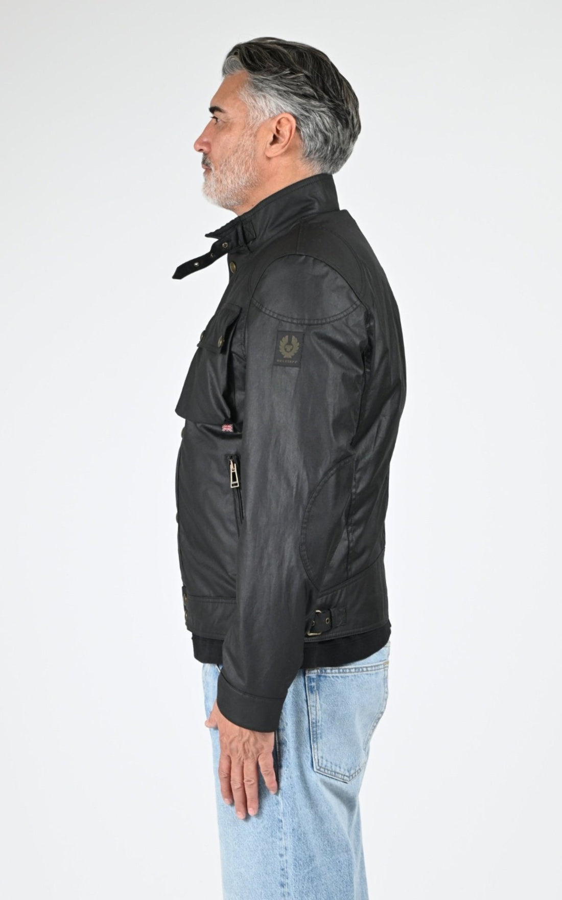 Blouson Textile Homme Belstaff, modèle Racemaster jacket 105306 de couleur faded olive