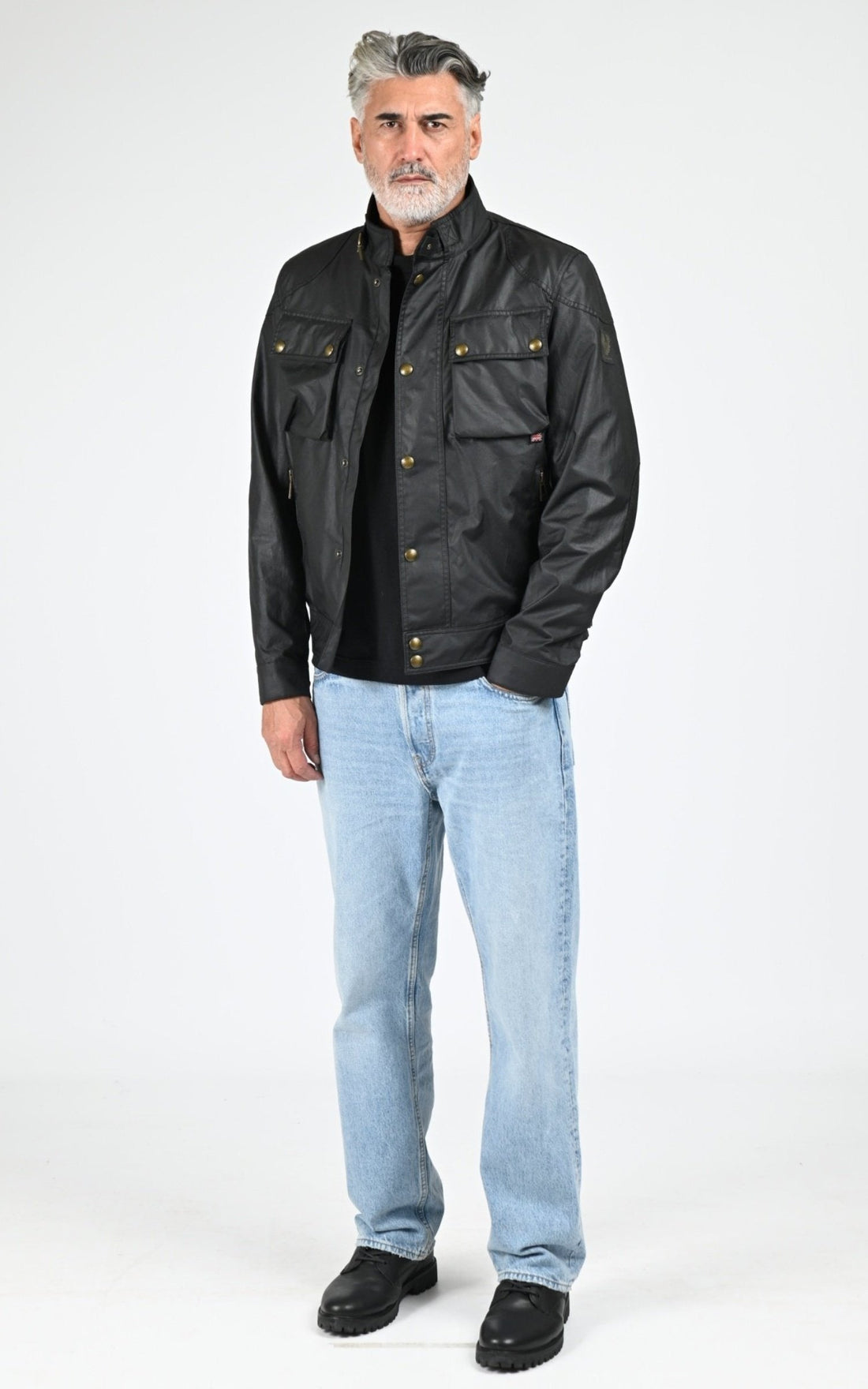 Blouson Textile Homme Belstaff, modèle Racemaster jacket 105306 de couleur faded olive