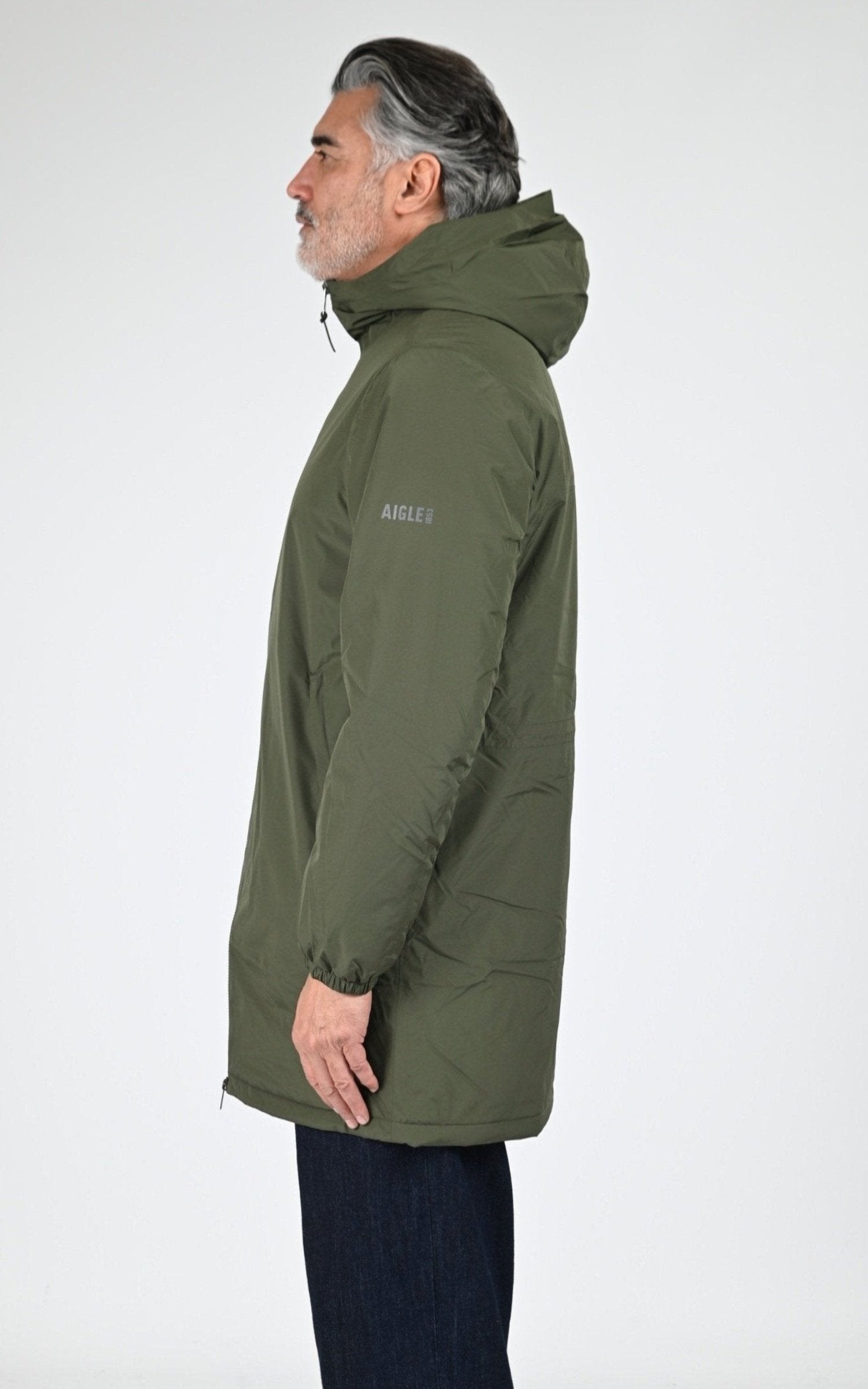 Parka Textile Mixte Aigle, modèle Rain pack warm aiw25uoui006 de couleur avocat