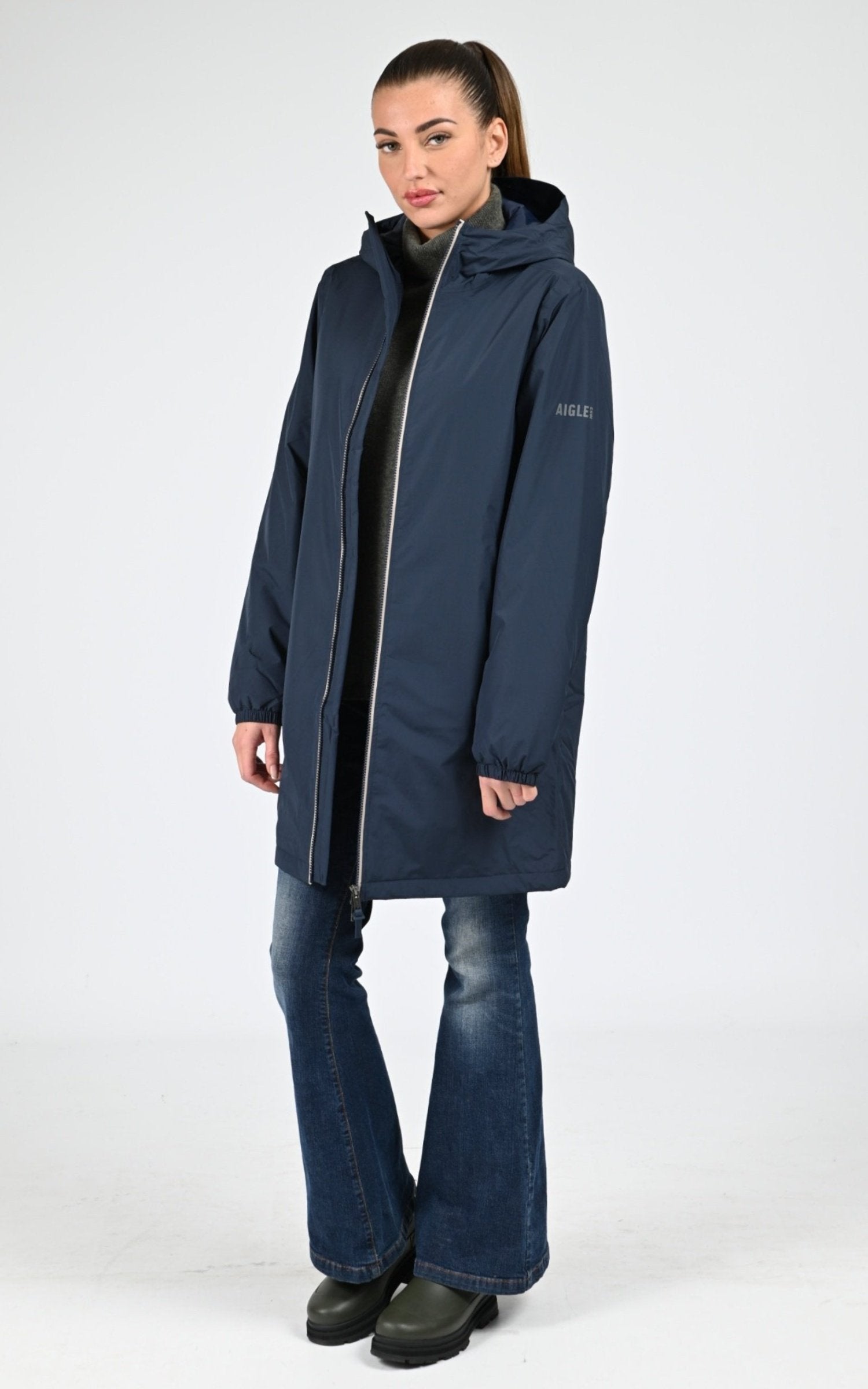 Parka Textile Mixte Aigle, modèle Rain pack warm aiw25uoui006 de couleur empire 2