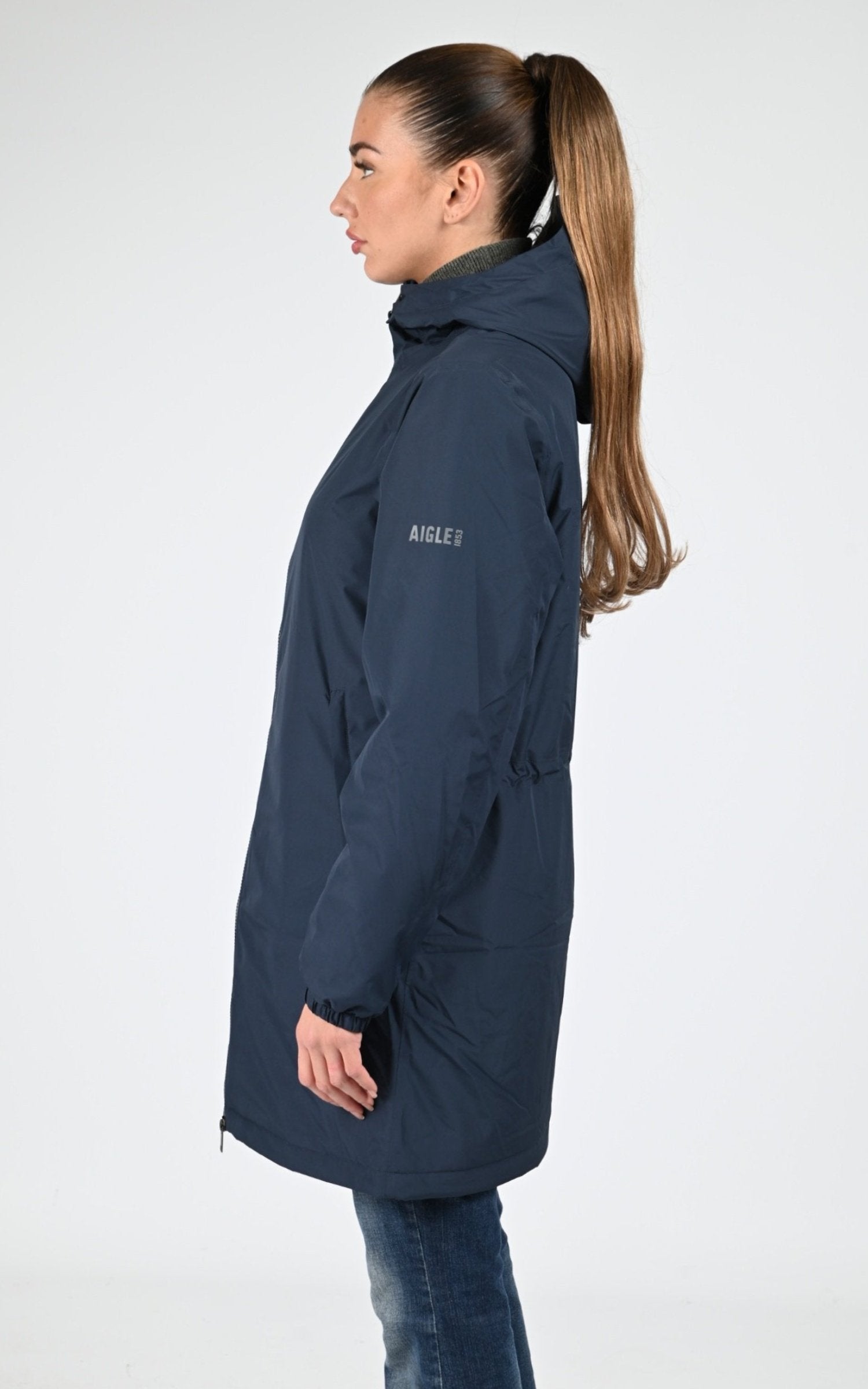 Parka Textile Mixte Aigle, modèle Rain pack warm aiw25uoui006 de couleur empire 4