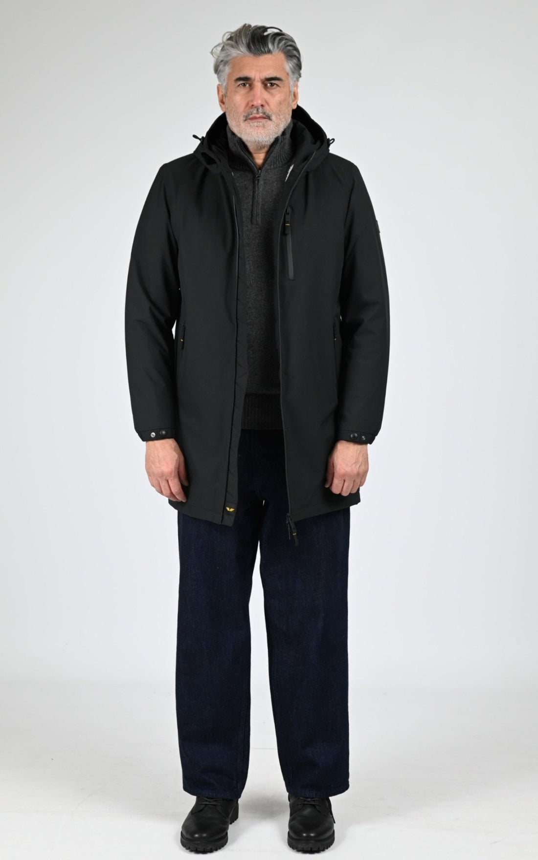 Parka Textile Homme Daytona 73, modèle Regen sherpa 103872 de couleur black