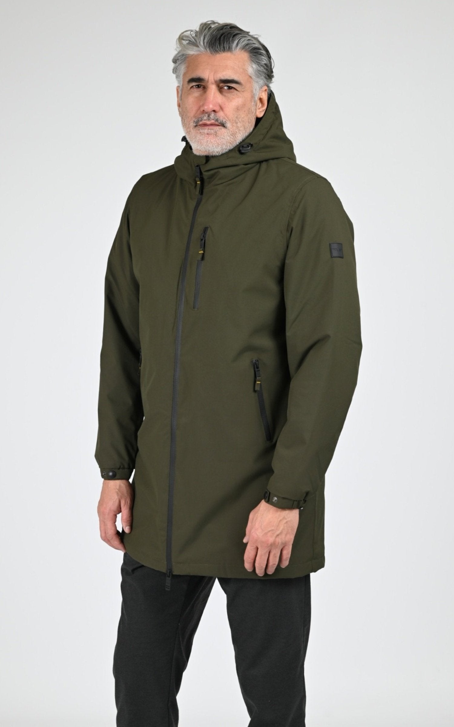 Parka longue sherpa Regen kaki 1