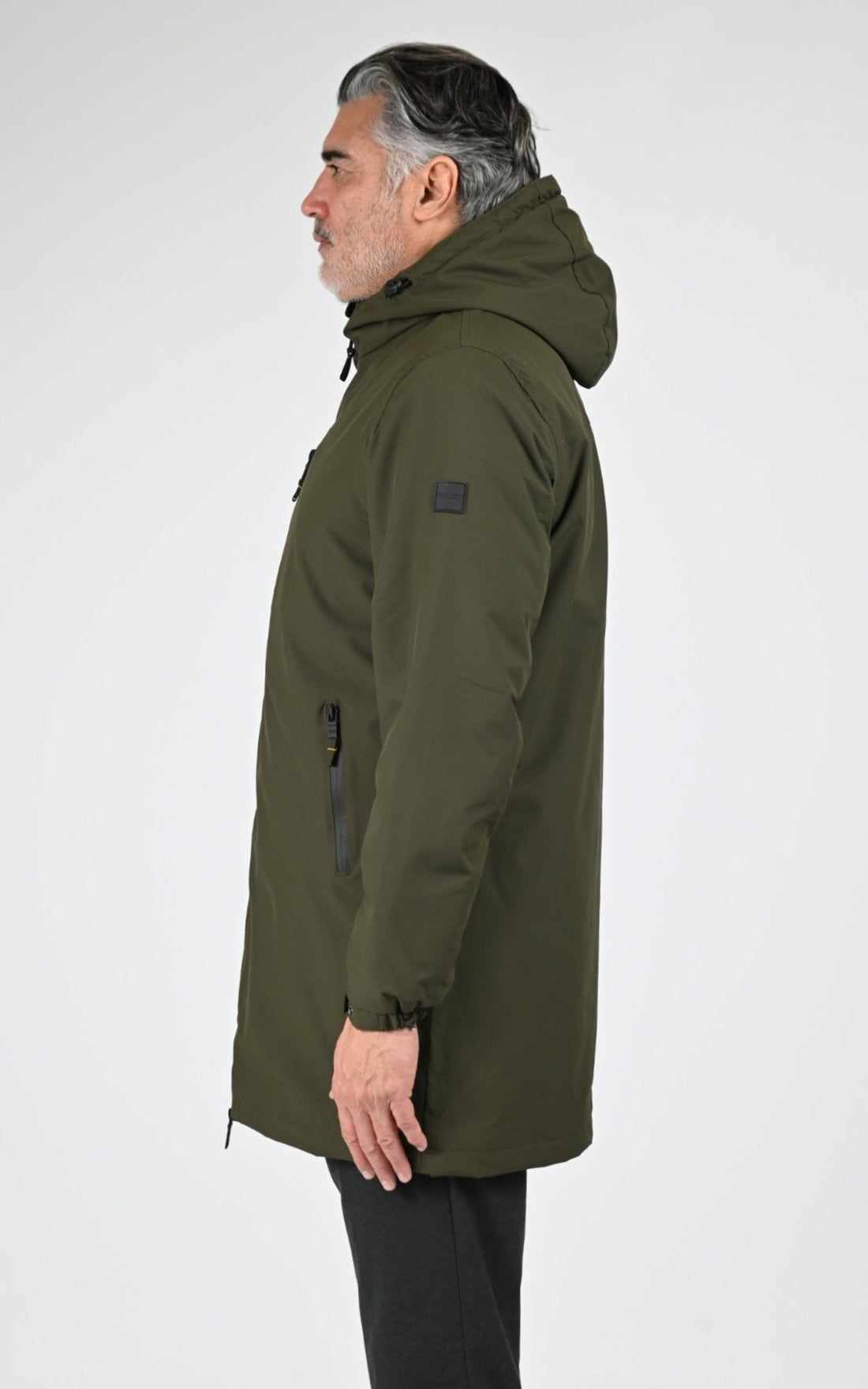 Parka Textile Homme Daytona 73, modèle Regen sherpa 103872 de couleur khaki green
