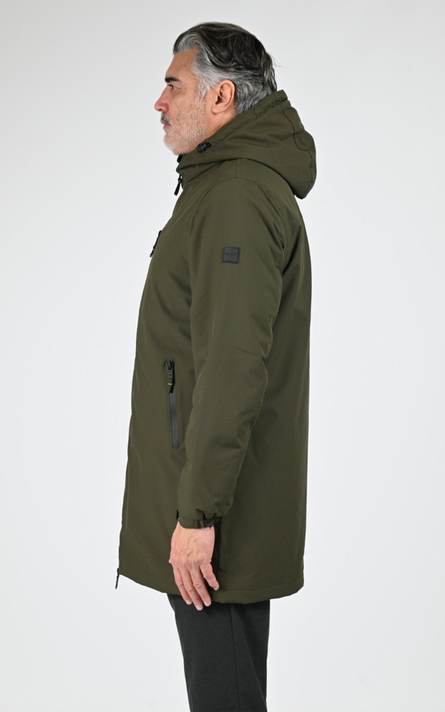 Parka Textile Homme Daytona 73, modèle Regen sherpa 103872 de couleur khaki green 3