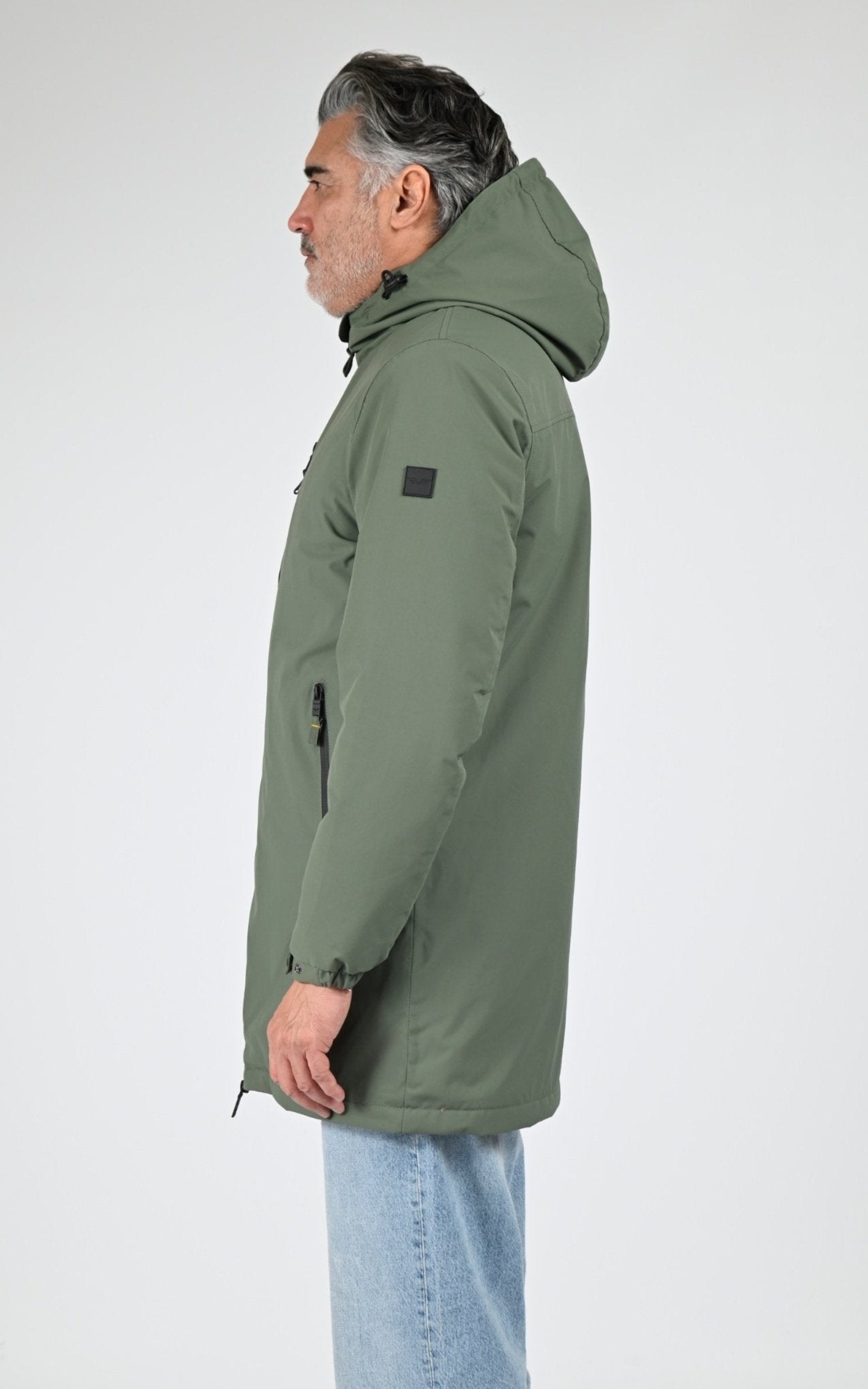 Parka Textile Homme Daytona 73, modèle Regen sherpa 103872 de couleur military green