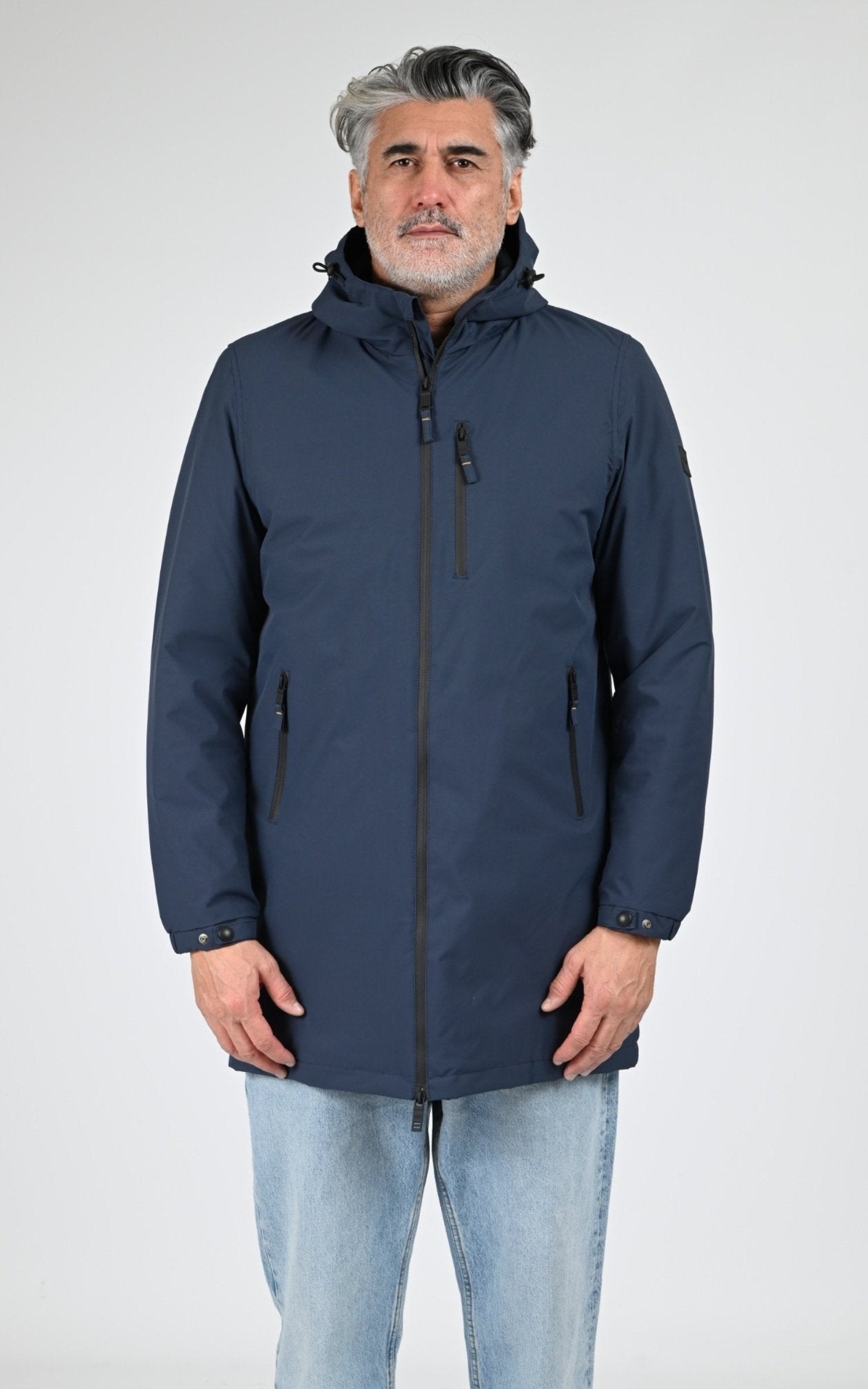 Parka Textile Homme Daytona 73, modèle Regen sherpa 103872 de couleur navy 1