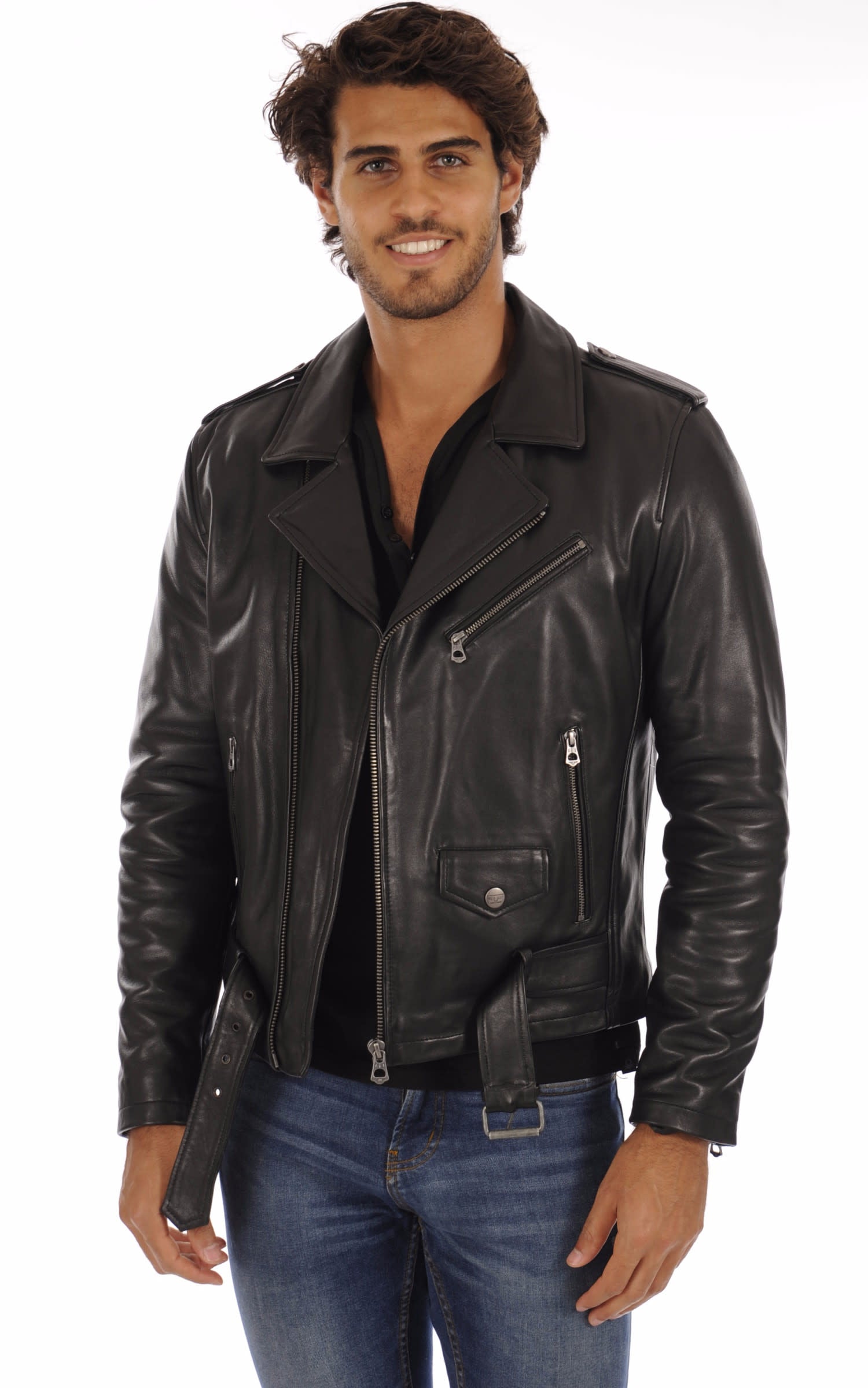 Perfecto Cuir Homme Daytona 73, modèle Rick 100968 de couleur noir