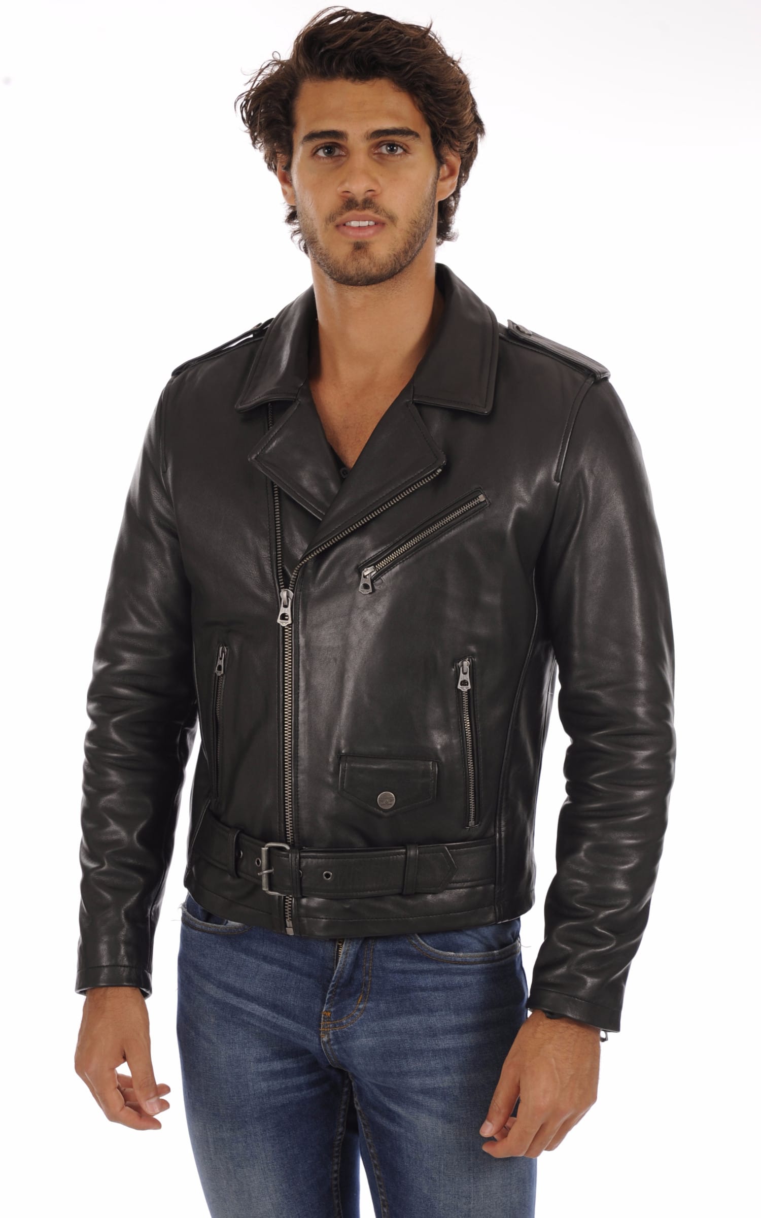 Perfecto Cuir Homme Daytona 73, modèle Rick 100968 de couleur noir