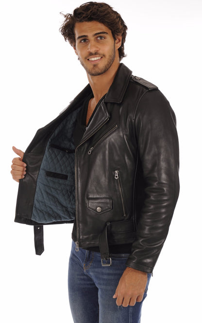 Perfecto Cuir Homme Daytona 73, modèle Rick 100968 de couleur noir