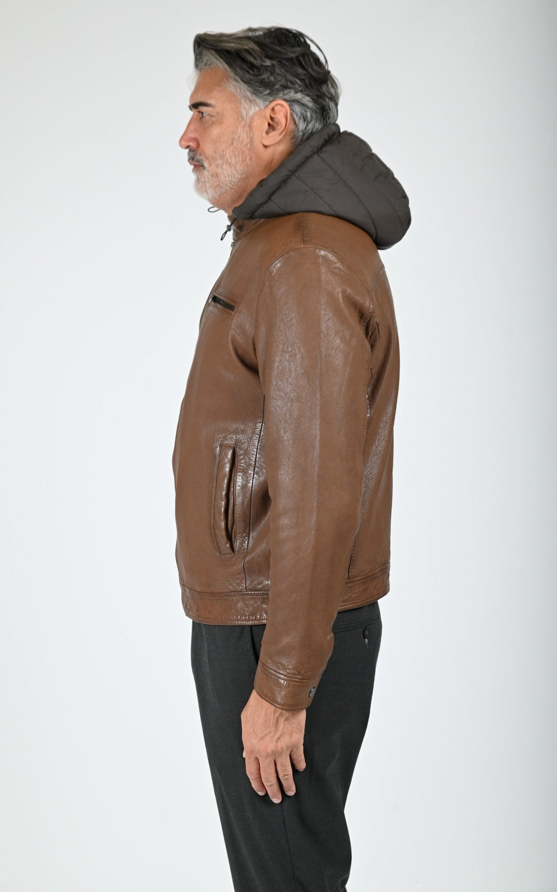 Blouson capuche Retro Hood cognac