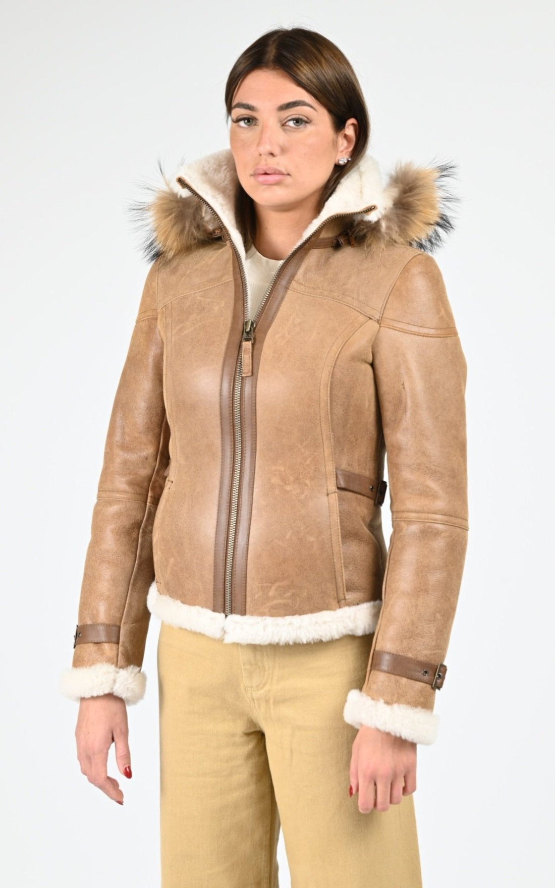 Bombardier Df Femme La Canadienne, modèle Sacha de couleur whisky