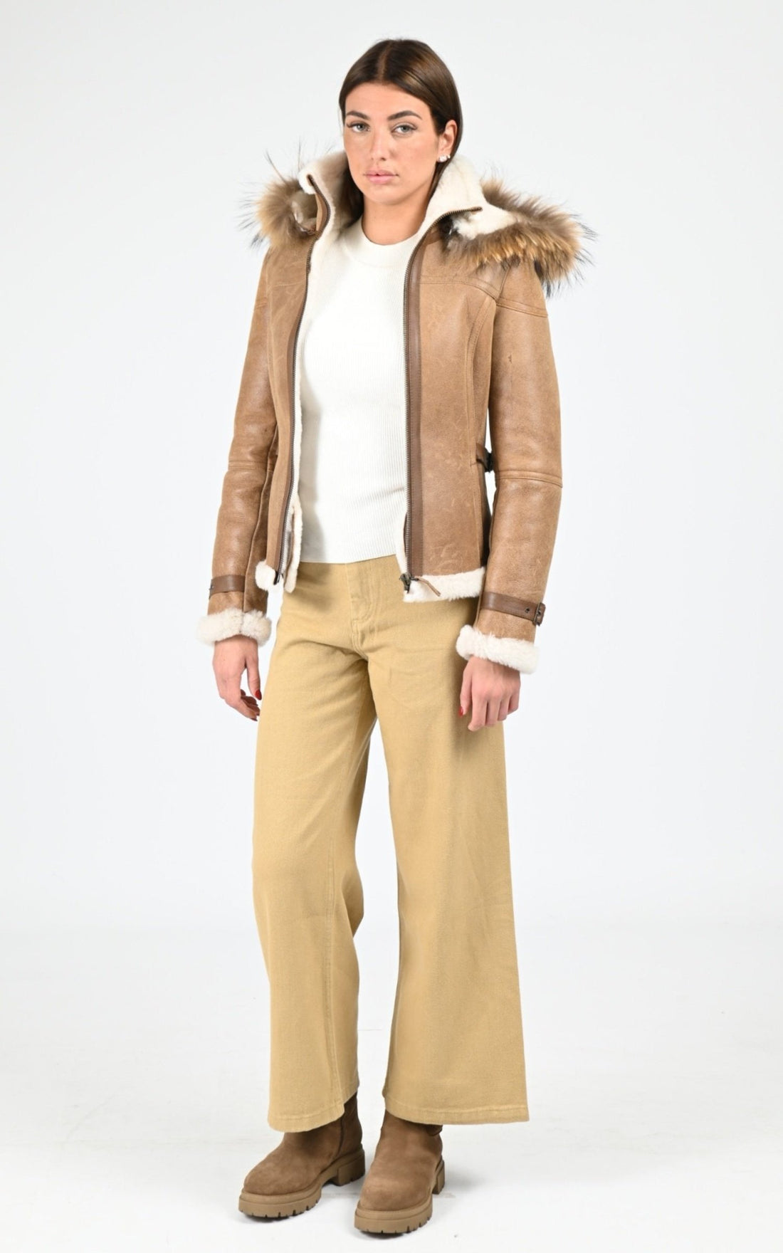 Bombardier Df Femme La Canadienne, modèle Sacha de couleur whisky
