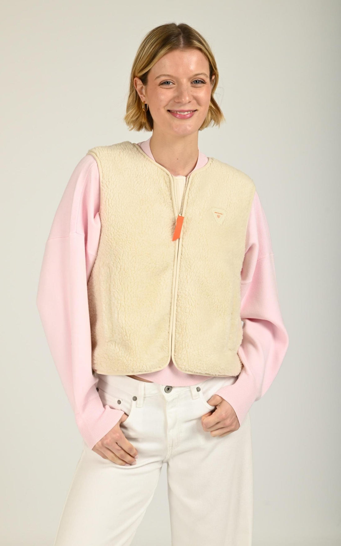 Veste Textile Femme Gertrude Et Gaston, modèle Saki de couleur creme