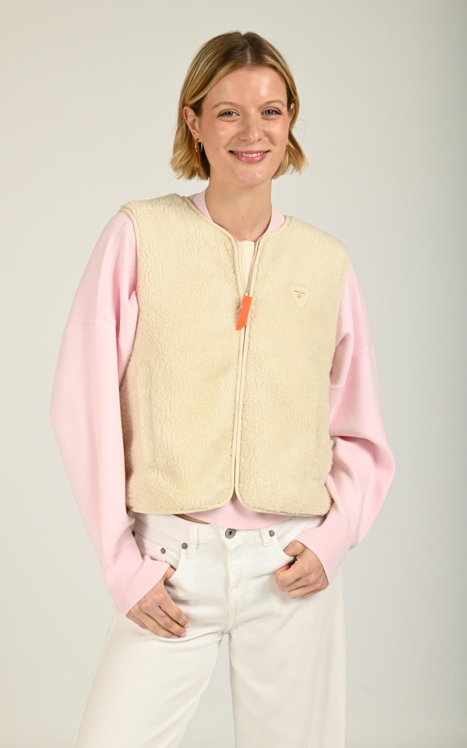 Veste Textile Femme Gertrude Et Gaston, modèle Saki de couleur creme 1