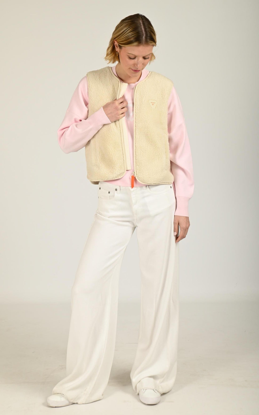 Veste Textile Femme Gertrude Et Gaston, modèle Saki de couleur creme