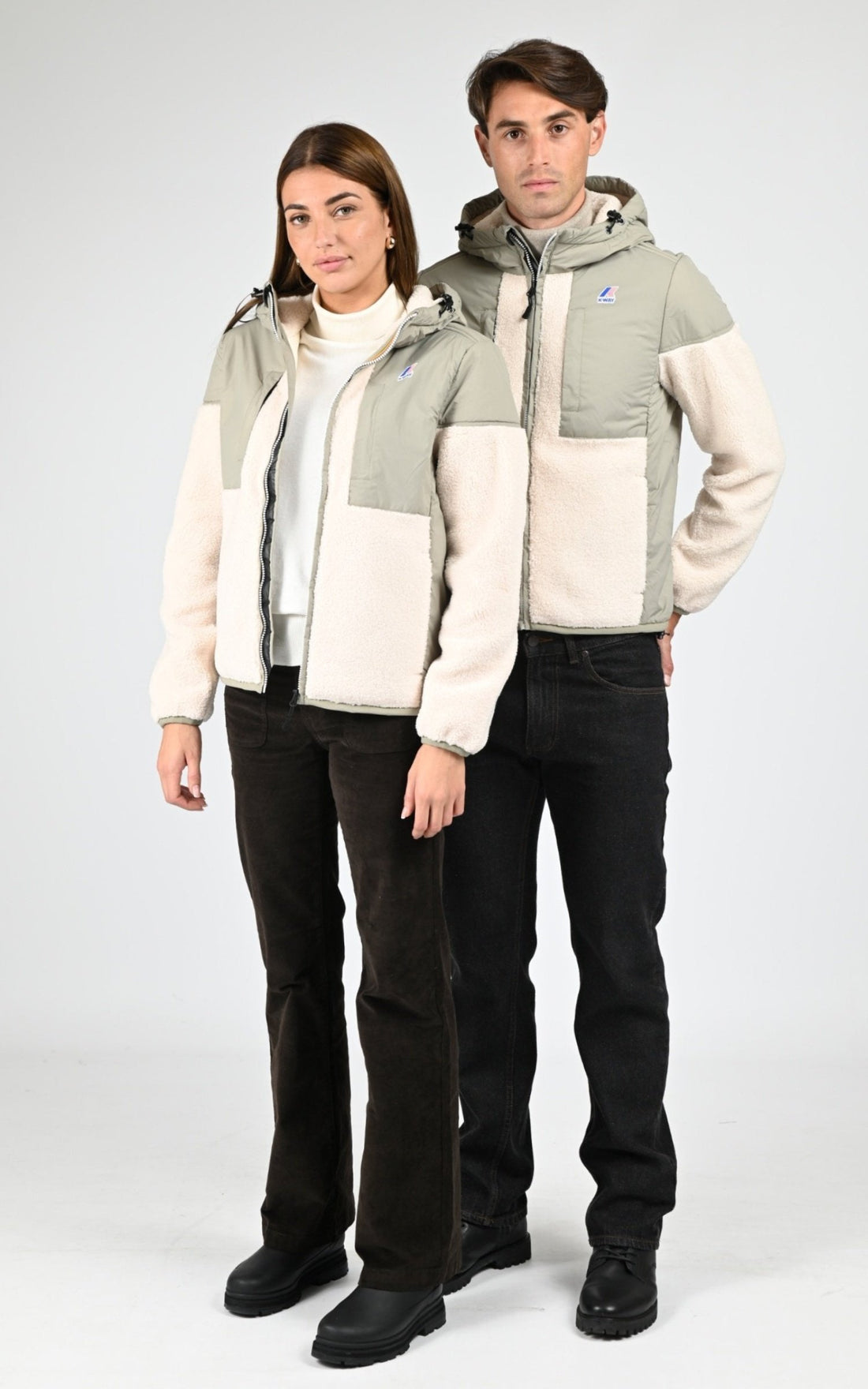 Blouson Textile Mixte K-Way, modèle Samson orsetto k5122sw de couleur green oak-ecru