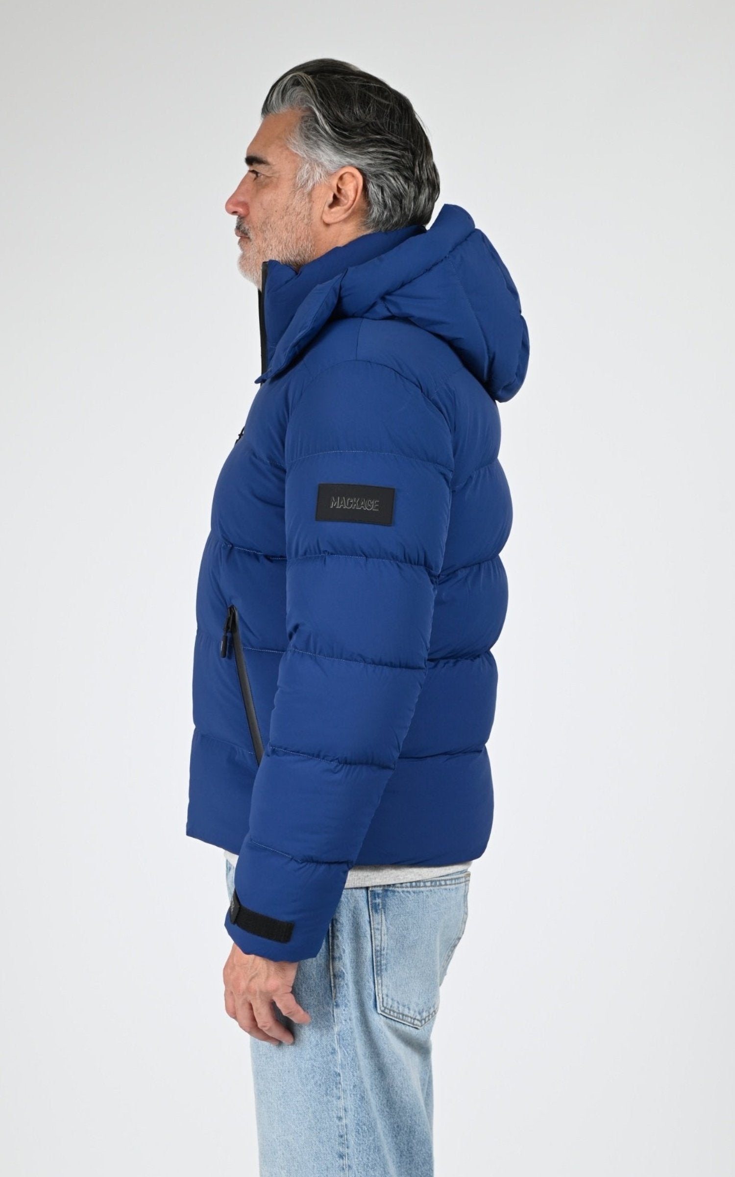 Bl doudoune Textile Homme Mackage, modèle Samuel de couleur olympic blue 3