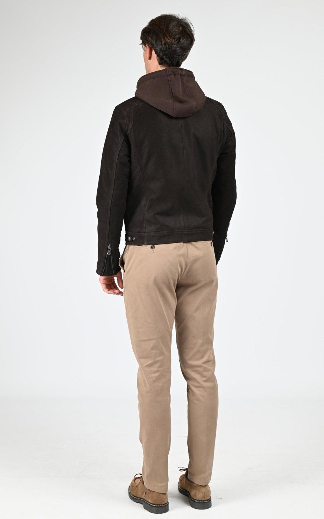 Blouson Cuir Homme Daytona 73, modèle Scaroni de couleur brown
