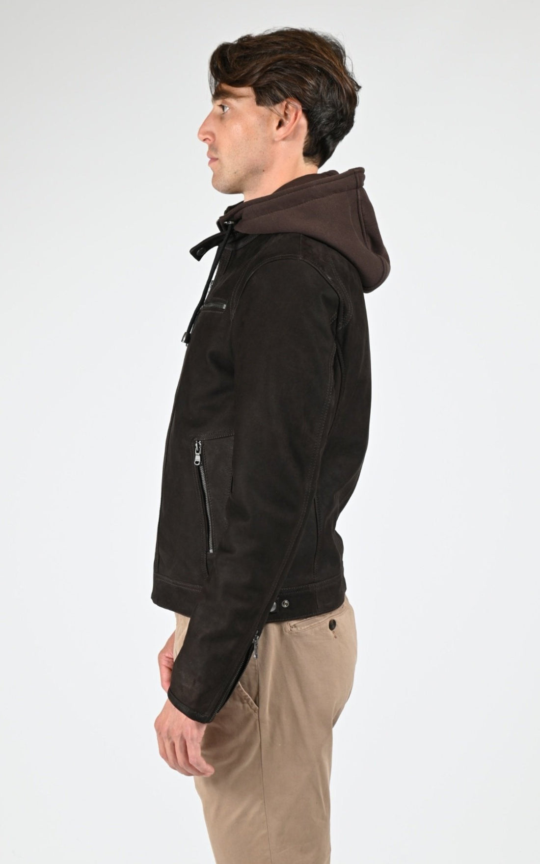 Blouson Cuir Homme Daytona 73, modèle Scaroni de couleur brown