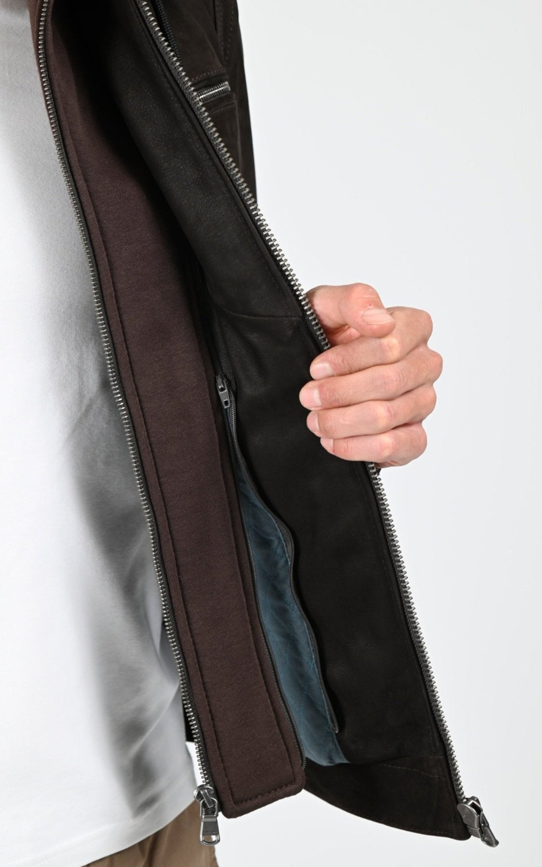 Blouson Cuir Homme Daytona 73, modèle Scaroni de couleur brown