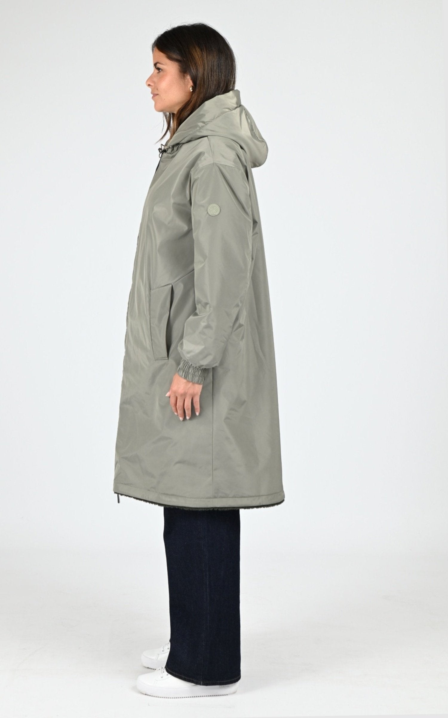Manteau Textile Femme Oakwood, modèle Selma 65154 de couleur light kaki 570 3