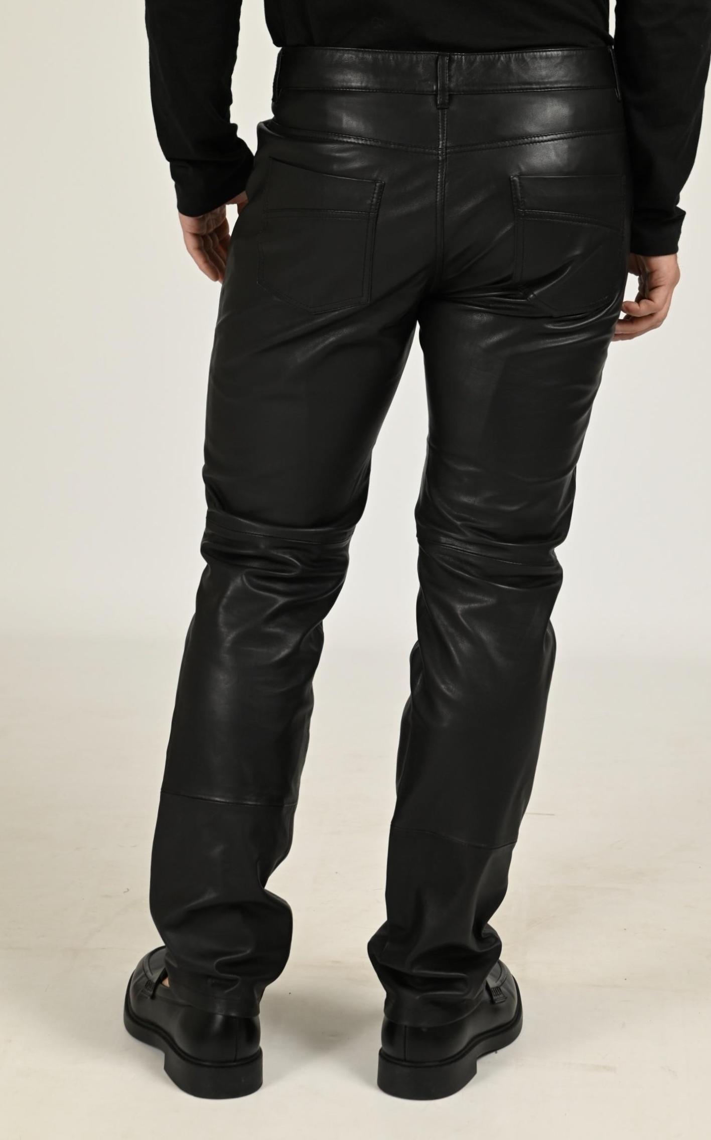 Pantalon Cuir Homme Serge Pariente, modèle Sexy man de couleur noir 4