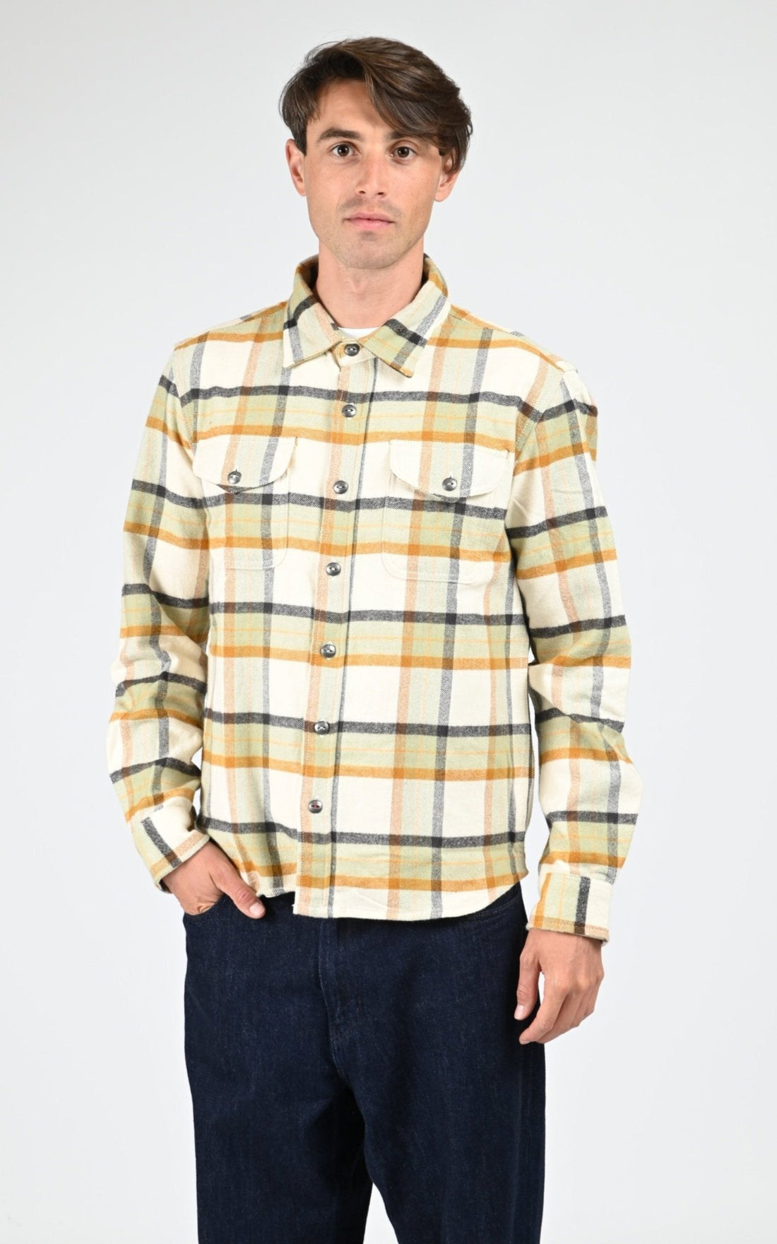 Chemise Textile Homme Iron And Resin, modèle Sierra 104292 de couleur natural