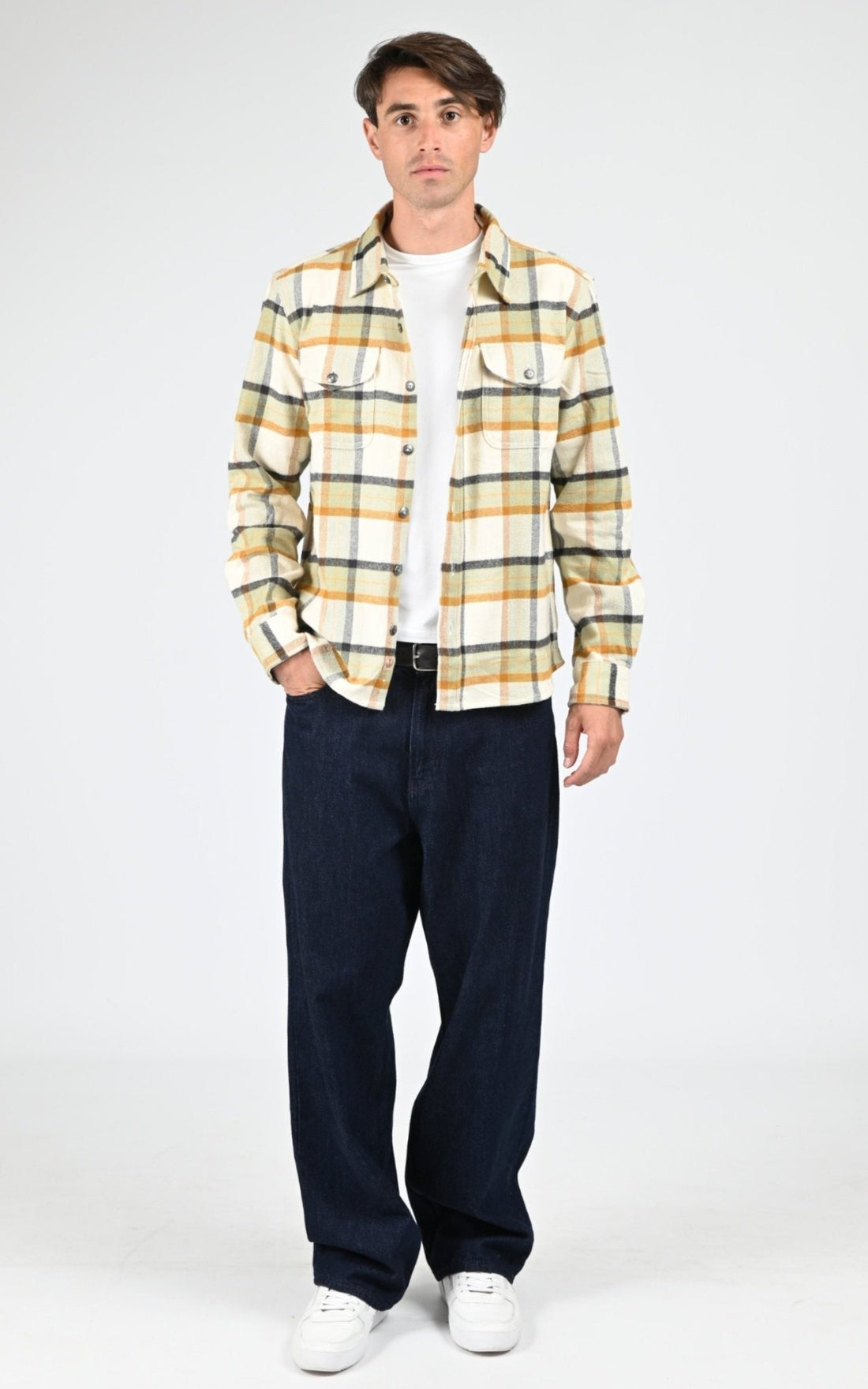 Chemise Textile Homme Iron And Resin, modèle Sierra 104292 de couleur natural