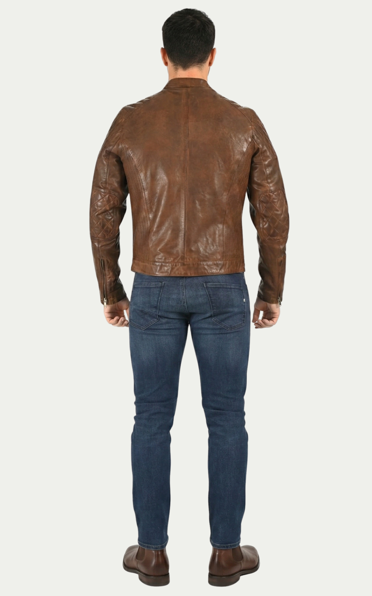 Blouson cuir agneau Cruise cognac 2