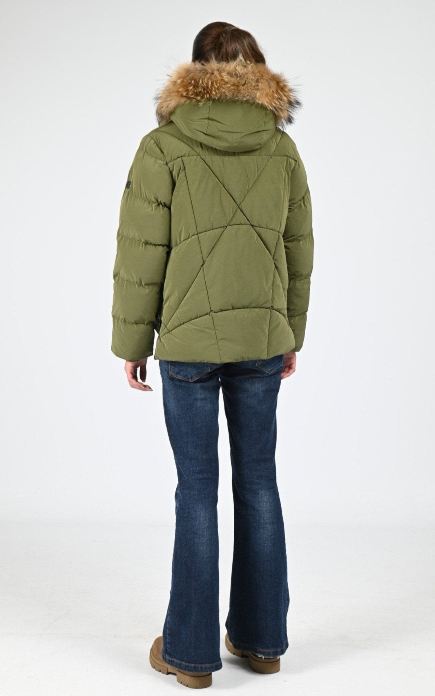 A &quot;SNOW 515&quot; Kaki Blonde n°8 Ves Doudoune Femme back photo 4