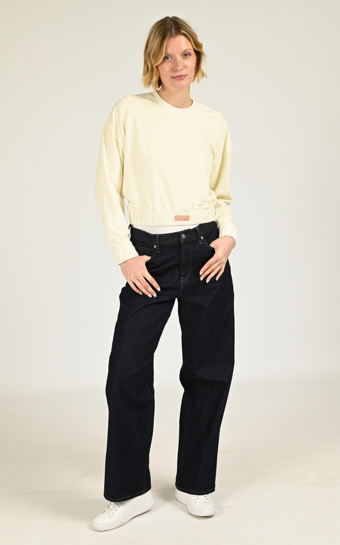 Sweat Textile Femme Gertrude Et Gaston, modèle Soleia de couleur creme